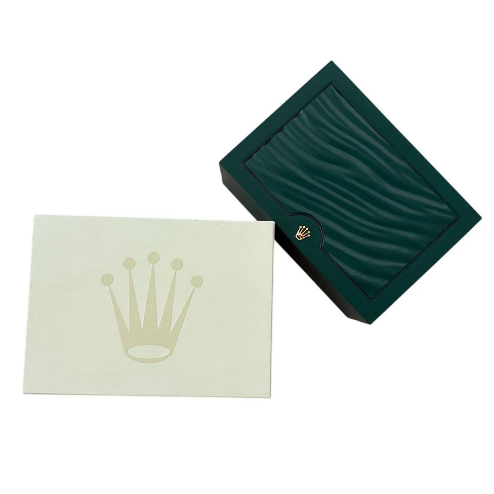 Rolex Green Wave Presentation Watch Box Storage Case - Picture 2 of 9